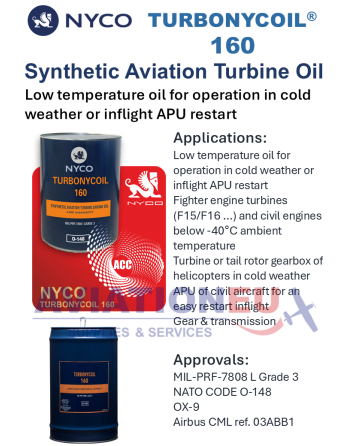 NYCO TURBONYCOIL160 Synthetic Turbine Engine Oi