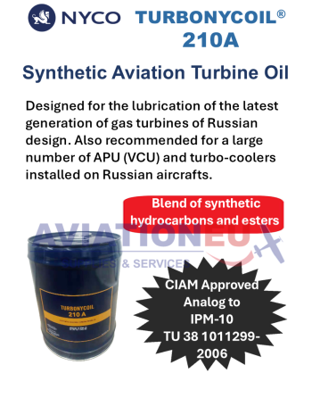 NYCO TURBONYCOIL 210A Synthetic Aviation Turbine Engine Oil