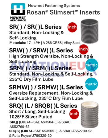 HOWMET AEROSPACE Rosan Slimsert Inserts