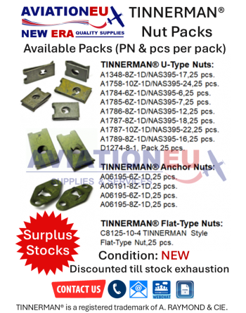 AVIATIONEU NEA ERA TINNERMAN Nut Packs - Surplus Stocks