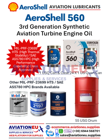 AEROSHELL 560 3rd Generation Synthetic Turbine Engine Oil