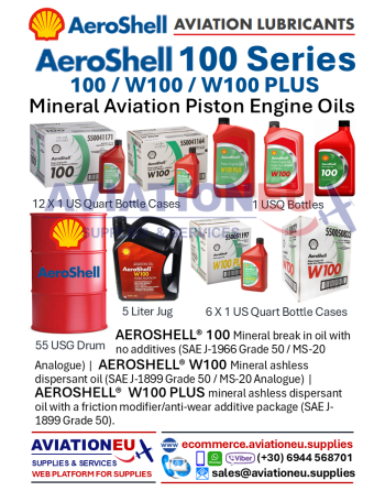 AEROSHELL100 Series Mineral Aviation Piston Engine Oils