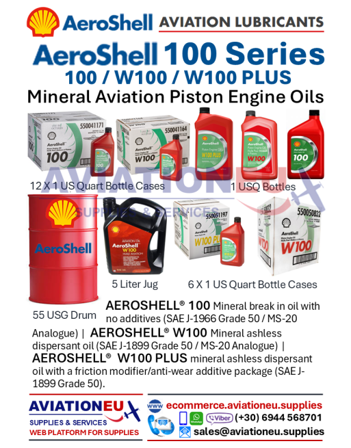 AEROSHELL100 Series Mineral Aviation Piston Engine Oils