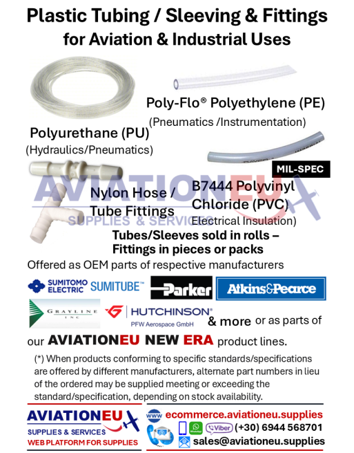 Aviation-/Industrial Plastic Tubing/Sleeving & Fittings