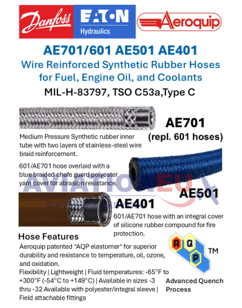 DANFOSS EATON AEROQUIP AE701/AE501/AE401 Hoses