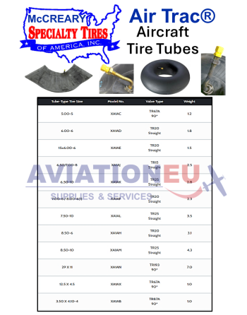 SPECIALITY TIRES AIR TRAC Aircraft Tire Tubes