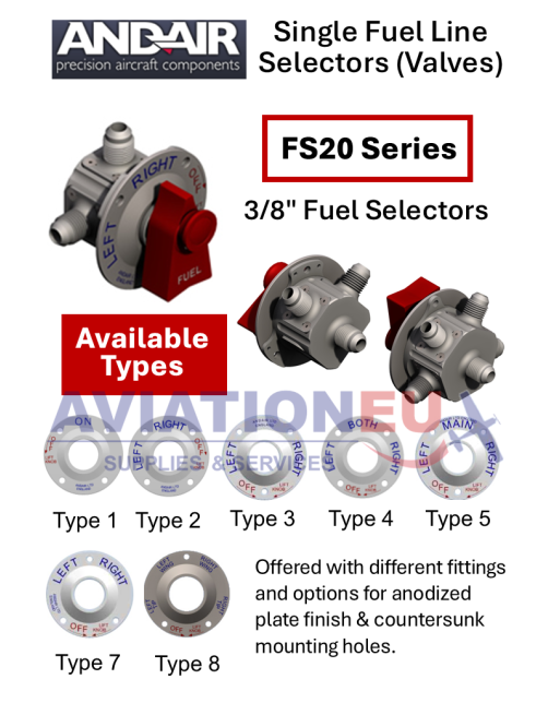 ANDAIR FS20 Series 3/8 in. Single Fuel Line Selectors