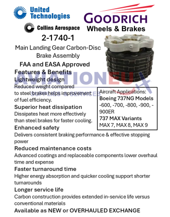 Τροχοί, Συστήματα Πέδησης (Φρένα) & Ανταλλακτικά Πολιτικών Αεροσκαφών SKU: WHLBRK-ACFT-CVL