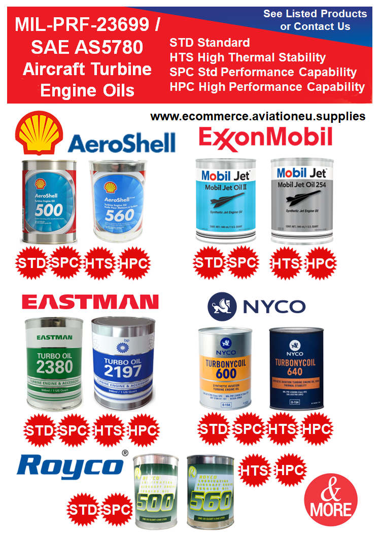 MIL-PRF-23699 - SAE AS5780 Aircraft Turbine Engine Oils